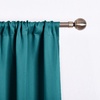 NICETOWN Thermal Insulated Blackout Short Curtain – Bathroom Curtain Gray Tie Up Shade for Small Window, Window Valance Balloon Roman Blind (Rod Pocket Panel, 46 inches W x 63 inches L)(Peacock Teal)