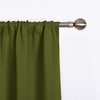 NICETOWN Thermal Insulated Blackout Short Curtain – Bathroom Curtain Gray Tie Up Shade for Small Window, Window Valance Balloon Roman Blind (Rod Pocket Panel, 46 inches W x 63 inches L)(Olive Green)