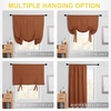 NICETOWN Thermal Insulated Blackout Short Curtain – Bathroom Curtain Gray Tie Up Shade for Small Window, Window Valance Balloon Roman Blind (Rod Pocket Panel, 46 inches W x 63 inches L)(Burnt Orange)