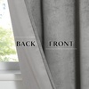 NICETOWN Thermal Insulated Blackout Short Curtain – Bathroom Curtain Gray Tie Up Shade for Small Window, Window Valance Balloon Roman Blind (Rod Pocket Panel, 46 inches W x 63 inches L)(Velvet Silver Gray)
