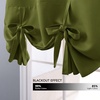 NICETOWN Thermal Insulated Blackout Short Curtain – Bathroom Curtain Gray Tie Up Shade for Small Window, Window Valance Balloon Roman Blind (Rod Pocket Panel, 46 inches W x 63 inches L)(Olive Green)