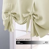 NICETOWN Thermal Insulated Blackout Short Curtain – Bathroom Curtain Gray Tie Up Shade for Small Window, Window Valance Balloon Roman Blind (Rod Pocket Panel, 46 inches W x 63 inches L)(Light Beige)