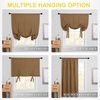 NICETOWN Thermal Insulated Blackout Short Curtain – Bathroom Curtain Gray Tie Up Shade for Small Window, Window Valance Balloon Roman Blind (Rod Pocket Panel, 46 inches W x 63 inches L)(Gold Brown)