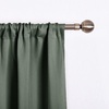 NICETOWN Thermal Insulated Blackout Short Curtain – Bathroom Curtain Gray Tie Up Shade for Small Window, Window Valance Balloon Roman Blind (Rod Pocket Panel, 46 inches W x 63 inches L)(Dark Mallard)