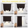 NICETOWN Thermal Insulated Blackout Short Curtain – Bathroom Curtain Gray Tie Up Shade for Small Window, Window Valance Balloon Roman Blind (Rod Pocket Panel, 46 inches W x 63 inches L)(Toffee Brown)