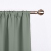 NICETOWN Thermal Insulated Blackout Short Curtain – Bathroom Curtain Gray Tie Up Shade for Small Window, Window Valance Balloon Roman Blind (Rod Pocket Panel, 46 inches W x 63 inches L)(Greyish Green)
