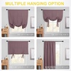 NICETOWN Thermal Insulated Blackout Short Curtain – Bathroom Curtain Gray Tie Up Shade for Small Window, Window Valance Balloon Roman Blind (Rod Pocket Panel, 46 inches W x 63 inches L)(Dry Rose)