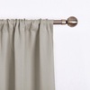 NICETOWN Thermal Insulated Blackout Short Curtain – Bathroom Curtain Gray Tie Up Shade for Small Window, Window Valance Balloon Roman Blind (Rod Pocket Panel, 46 inches W x 63 inches L)(Natural)