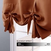 NICETOWN Thermal Insulated Blackout Short Curtain – Bathroom Curtain Gray Tie Up Shade for Small Window, Window Valance Balloon Roman Blind (Rod Pocket Panel, 46 inches W x 63 inches L)(Burnt Orange)