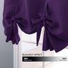 NICETOWN Thermal Insulated Blackout Short Curtain – Bathroom Curtain Gray Tie Up Shade for Small Window, Window Valance Balloon Roman Blind (Rod Pocket Panel, 46 inches W x 63 inches L)(Royal Purple)