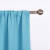 NICETOWN Thermal Insulated Blackout Short Curtain – Bathroom Curtain Gray Tie Up Shade for Small Window, Window Valance Balloon Roman Blind (Rod Pocket Panel, 46 inches W x 63 inches L)(Turquoise)