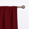 NICETOWN Thermal Insulated Blackout Short Curtain – Bathroom Curtain Gray Tie Up Shade for Small Window, Window Valance Balloon Roman Blind (Rod Pocket Panel, 46 inches W x 63 inches L)(Red)
