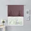 NICETOWN Thermal Insulated Blackout Short Curtain – Bathroom Curtain Gray Tie Up Shade for Small Window, Window Valance Balloon Roman Blind (Rod Pocket Panel, 46 inches W x 63 inches L)(Dry Rose)