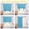 NICETOWN Thermal Insulated Blackout Short Curtain – Bathroom Curtain Gray Tie Up Shade for Small Window, Window Valance Balloon Roman Blind (Rod Pocket Panel, 46 inches W x 63 inches L)(Turquoise)