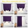 NICETOWN Thermal Insulated Blackout Short Curtain – Bathroom Curtain Gray Tie Up Shade for Small Window, Window Valance Balloon Roman Blind (Rod Pocket Panel, 46 inches W x 63 inches L)(Royal Purple)