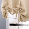 NICETOWN Thermal Insulated Blackout Short Curtain – Bathroom Curtain Gray Tie Up Shade for Small Window, Window Valance Balloon Roman Blind (Rod Pocket Panel, 46 inches W x 63 inches L)(Biscotti Beige)