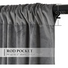 NICETOWN Thermal Insulated Blackout Short Curtain – Bathroom Curtain Gray Tie Up Shade for Small Window, Window Valance Balloon Roman Blind (Rod Pocket Panel, 46 inches W x 63 inches L)(Velvet Grey)