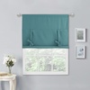 NICETOWN Thermal Insulated Blackout Short Curtain – Bathroom Curtain Gray Tie Up Shade for Small Window, Window Valance Balloon Roman Blind (Rod Pocket Panel, 46 inches W x 63 inches L)(Sea Teal)