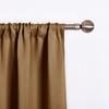 NICETOWN Thermal Insulated Blackout Short Curtain – Bathroom Curtain Gray Tie Up Shade for Small Window, Window Valance Balloon Roman Blind (Rod Pocket Panel, 46 inches W x 63 inches L)(Gold Brown)