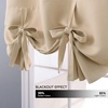 NICETOWN Thermal Insulated Blackout Short Curtain – Bathroom Curtain Gray Tie Up Shade for Small Window, Window Valance Balloon Roman Blind (Rod Pocket Panel, 46 inches W x 63 inches L)(Cream Beige)
