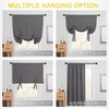 NICETOWN Thermal Insulated Blackout Short Curtain – Bathroom Curtain Gray Tie Up Shade for Small Window, Window Valance Balloon Roman Blind (Rod Pocket Panel, 46 inches W x 63 inches L)(Grey)