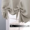 NICETOWN Thermal Insulated Blackout Short Curtain – Bathroom Curtain Gray Tie Up Shade for Small Window, Window Valance Balloon Roman Blind (Rod Pocket Panel, 46 inches W x 63 inches L)(Natural)