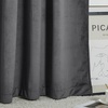 NICETOWN Thermal Insulated Blackout Short Curtain – Bathroom Curtain Gray Tie Up Shade for Small Window, Window Valance Balloon Roman Blind (Rod Pocket Panel, 46 inches W x 63 inches L)(Velvet Grey)