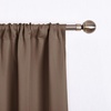 NICETOWN Thermal Insulated Blackout Short Curtain – Bathroom Curtain Gray Tie Up Shade for Small Window, Window Valance Balloon Roman Blind (Rod Pocket Panel, 46 inches W x 63 inches L)(Cappuccino)