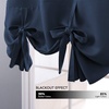 NICETOWN Thermal Insulated Blackout Short Curtain – Bathroom Curtain Gray Tie Up Shade for Small Window, Window Valance Balloon Roman Blind (Rod Pocket Panel, 46 inches W x 63 inches L)(Navy Blue)