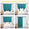 NICETOWN Thermal Insulated Blackout Short Curtain – Bathroom Curtain Gray Tie Up Shade for Small Window, Window Valance Balloon Roman Blind (Rod Pocket Panel, 46 inches W x 63 inches L)(Peacock Teal)