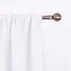 NICETOWN Thermal Insulated Blackout Short Curtain – Bathroom Curtain Gray Tie Up Shade for Small Window, Window Valance Balloon Roman Blind (Rod Pocket Panel, 46 inches W x 63 inches L)(Pure White)