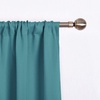 NICETOWN Thermal Insulated Blackout Short Curtain – Bathroom Curtain Gray Tie Up Shade for Small Window, Window Valance Balloon Roman Blind (Rod Pocket Panel, 46 inches W x 63 inches L)(Sea Teal)
