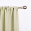 NICETOWN Thermal Insulated Blackout Short Curtain – Bathroom Curtain Gray Tie Up Shade for Small Window, Window Valance Balloon Roman Blind (Rod Pocket Panel, 46 inches W x 63 inches L)(Light Beige)