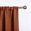 NICETOWN Thermal Insulated Blackout Short Curtain – Bathroom Curtain Gray Tie Up Shade for Small Window, Window Valance Balloon Roman Blind (Rod Pocket Panel, 46 inches W x 63 inches L)(Burnt Orange)