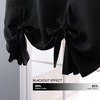 NICETOWN Thermal Insulated Blackout Short Curtain – Bathroom Curtain Gray Tie Up Shade for Small Window, Window Valance Balloon Roman Blind (Rod Pocket Panel, 46 inches W x 63 inches L)(Black)