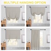 NICETOWN Thermal Insulated Blackout Short Curtain – Bathroom Curtain Gray Tie Up Shade for Small Window, Window Valance Balloon Roman Blind (Rod Pocket Panel, 46 inches W x 63 inches L)(Natural)