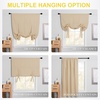 NICETOWN Thermal Insulated Blackout Short Curtain – Bathroom Curtain Gray Tie Up Shade for Small Window, Window Valance Balloon Roman Blind (Rod Pocket Panel, 46 inches W x 63 inches L)(Biscotti Beige)