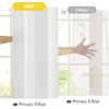 NICETOWN White Non-See-Through Light Filtering Curtains, Semi Sheer Privacy Grommet Drapes, 108 Inches Long 2 Panels, Cat Proof Window Curtains for Living Room Bedroom Home Decor, 42″ W(Off White)