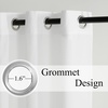 NICETOWN White Non-See-Through Light Filtering Curtains, Semi Sheer Privacy Grommet Drapes, 108 Inches Long 2 Panels, Cat Proof Window Curtains for Living Room Bedroom Home Decor, 42″ W(Off White)