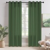 NICETOWN White Non-See-Through Light Filtering Curtains, Semi Sheer Privacy Grommet Drapes, 108 Inches Long 2 Panels, Cat Proof Window Curtains for Living Room Bedroom Home Decor, 42″ W(Dark Green)