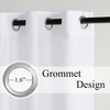 NICETOWN White Non-See-Through Light Filtering Curtains, Semi Sheer Privacy Grommet Drapes, 108 Inches Long 2 Panels, Cat Proof Window Curtains for Living Room Bedroom Home Decor, 42″ W(White)