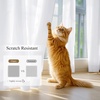 NICETOWN White Non-See-Through Light Filtering Curtains, Semi Sheer Privacy Grommet Drapes, 108 Inches Long 2 Panels, Cat Proof Window Curtains for Living Room Bedroom Home Decor, 42″ W(White)