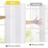 NICETOWN White Non-See-Through Light Filtering Curtains, Semi Sheer Privacy Grommet Drapes, 108 Inches Long 2 Panels, Cat Proof Window Curtains for Living Room Bedroom Home Decor, 42″ W(White)