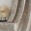 NICETOWN 100% Blackout Curtains Silver and Gold Patterned for Bedroom Living Room 84 Inches Long Marble Print Room Darkening Noise Reducing Thermal Insulated Grommet Abstract Drapes, 52″ W, 2 Panels(Natural)