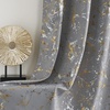 NICETOWN 100% Blackout Curtains Silver and Gold Patterned for Bedroom Living Room 84 Inches Long Marble Print Room Darkening Noise Reducing Thermal Insulated Grommet Abstract Drapes, 52″ W, 2 Panels(Silver Grey)