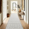 NICETOWN 8×10 Ultra-Thin Brown Oriental Rug for Bedroom, Tumble Washable Area Rugs 8×10, Boho Non-Slip Vintage Living Room Rugs, Oriental Carpet Entrance for Kitchen, Laundry, Bathroom, Bedroom(Jacquard Sandy Grey)