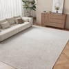 NICETOWN 8×10 Ultra-Thin Brown Oriental Rug for Bedroom, Tumble Washable Area Rugs 8×10, Boho Non-Slip Vintage Living Room Rugs, Oriental Carpet Entrance for Kitchen, Laundry, Bathroom, Bedroom(Jacquard Brown)