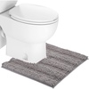 NICETOWN Black Bathroom Floor Mat, Anti-Slip Soft Living Room Bedroom Mat Floor Water Absorbent, Low-Profile Rug Doormat for Entry, Mud Room Mat, Back Door, High Traffic Areas (47 x 24 – inches)(Dove Grey)