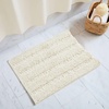 NICETOWN Black Bathroom Floor Mat, Anti-Slip Soft Living Room Bedroom Mat Floor Water Absorbent, Low-Profile Rug Doormat for Entry, Mud Room Mat, Back Door, High Traffic Areas (47 x 24 – inches)(Cream)