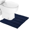 NICETOWN Black Bathroom Floor Mat, Anti-Slip Soft Living Room Bedroom Mat Floor Water Absorbent, Low-Profile Rug Doormat for Entry, Mud Room Mat, Back Door, High Traffic Areas (47 x 24 – inches)(Navy)